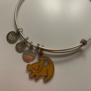 Alex and Ani Simba Silver Brwcelet with charm